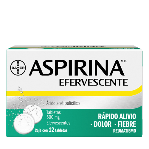 ASPIRINA EFERVESCENTE C/12 TABLETAS