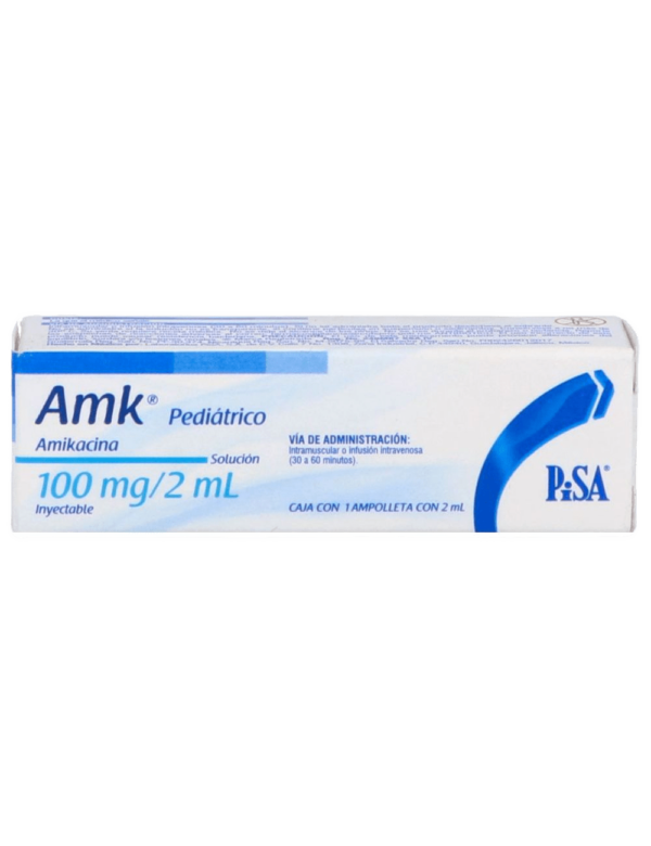 AMK PED 100 MG SOL INY C/1 AMPULA